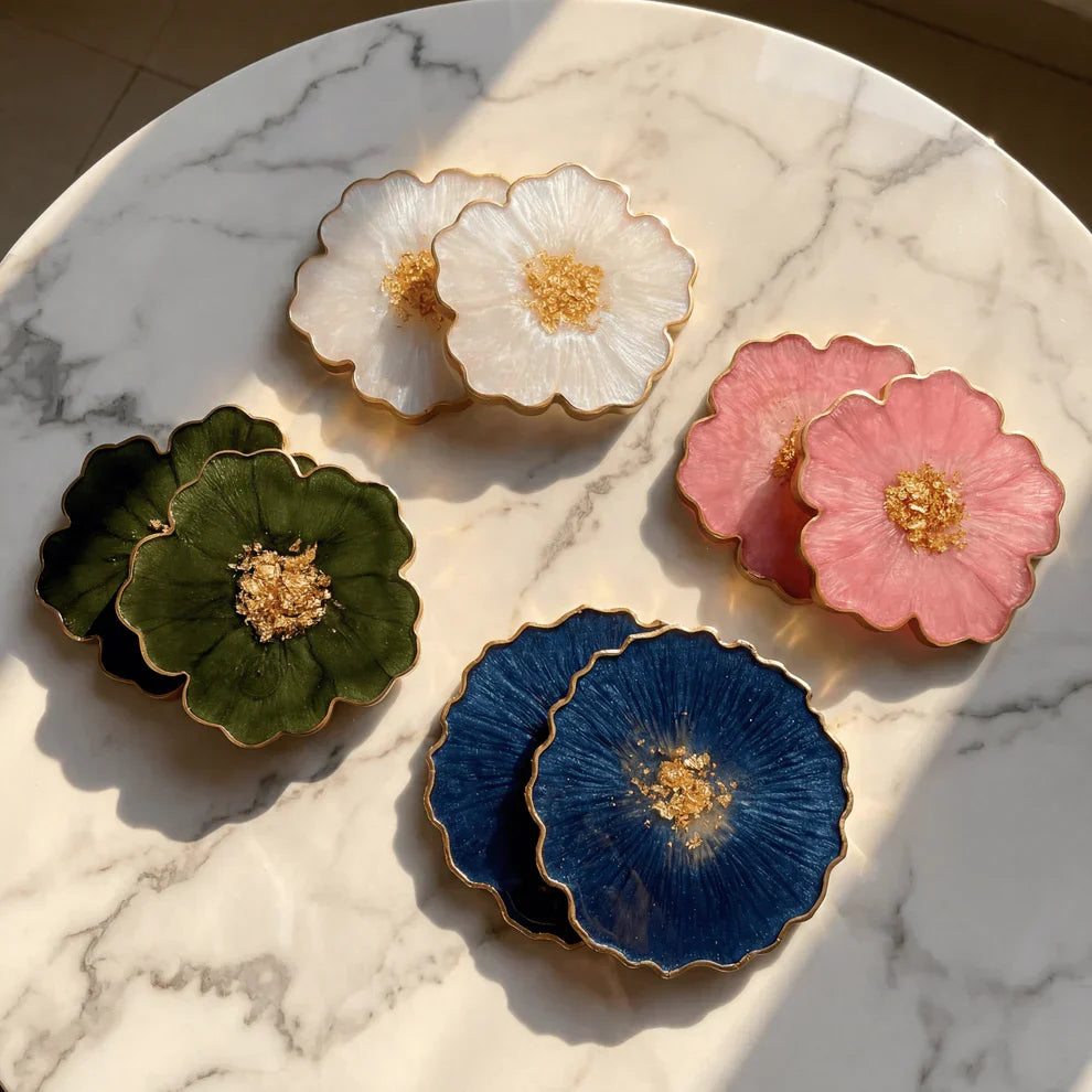 Hand-Poured Resin Coasters
