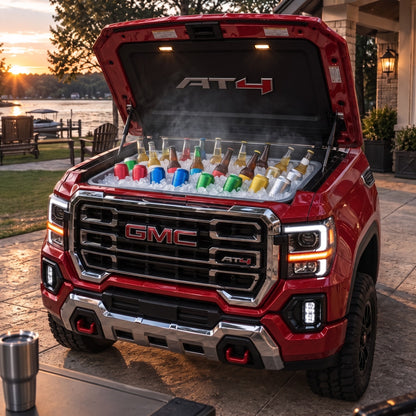 Bumper BBQ Truck Hood Cooler — Red (AT4)