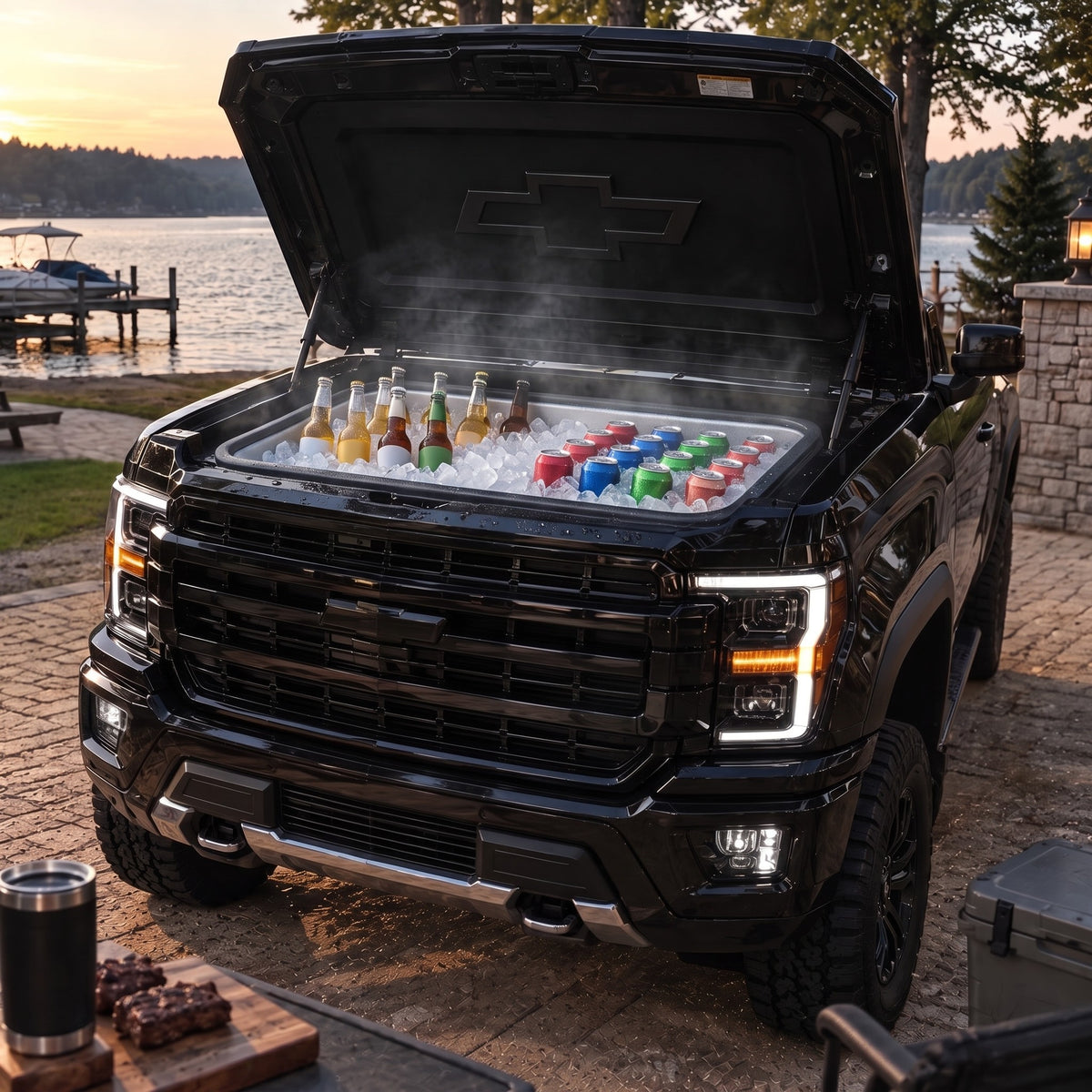 Bumper BBQ Truck Hood Cooler — Black (Z71)