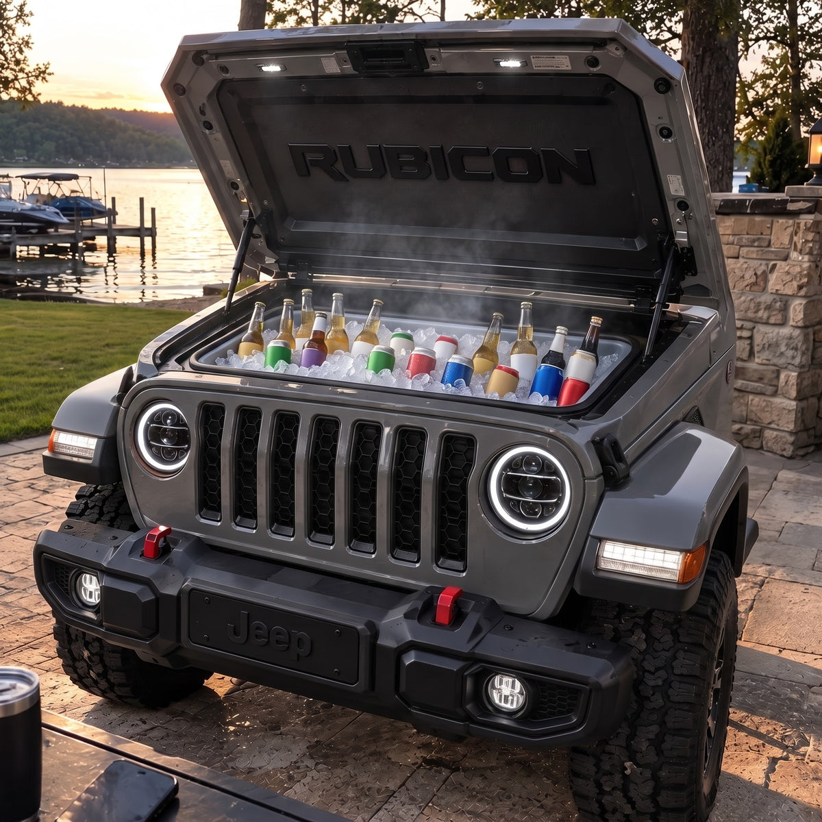 Bumper BBQ Truck Hood Cooler — Grey (Rubicon)